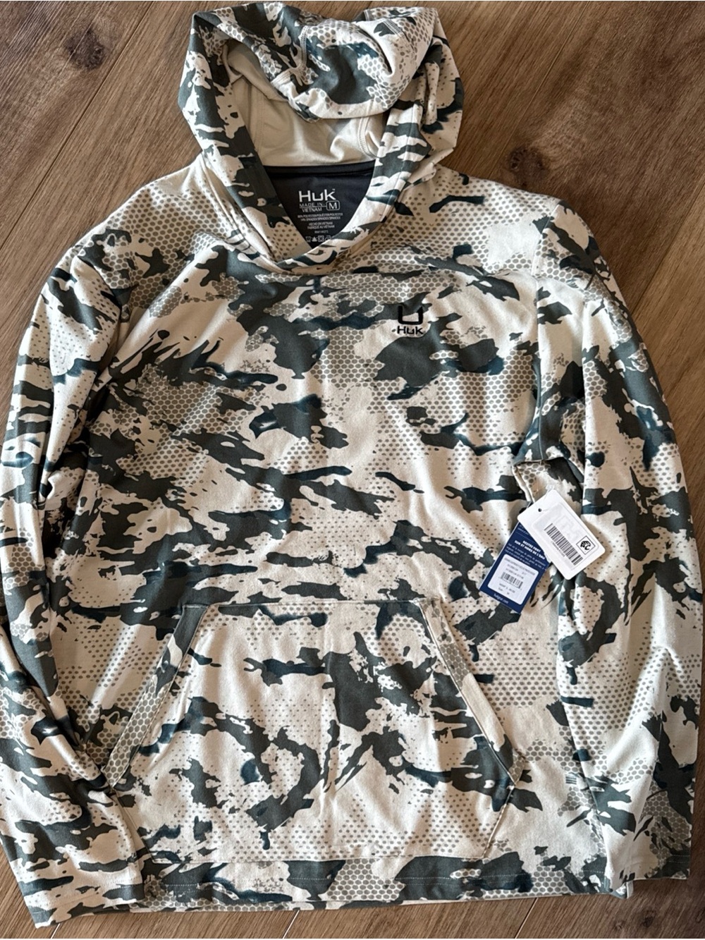 Huk Camo Fleece Hoodie — Olive & Tan
